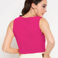 Cotton Stretchable Knotted Short Top Pink