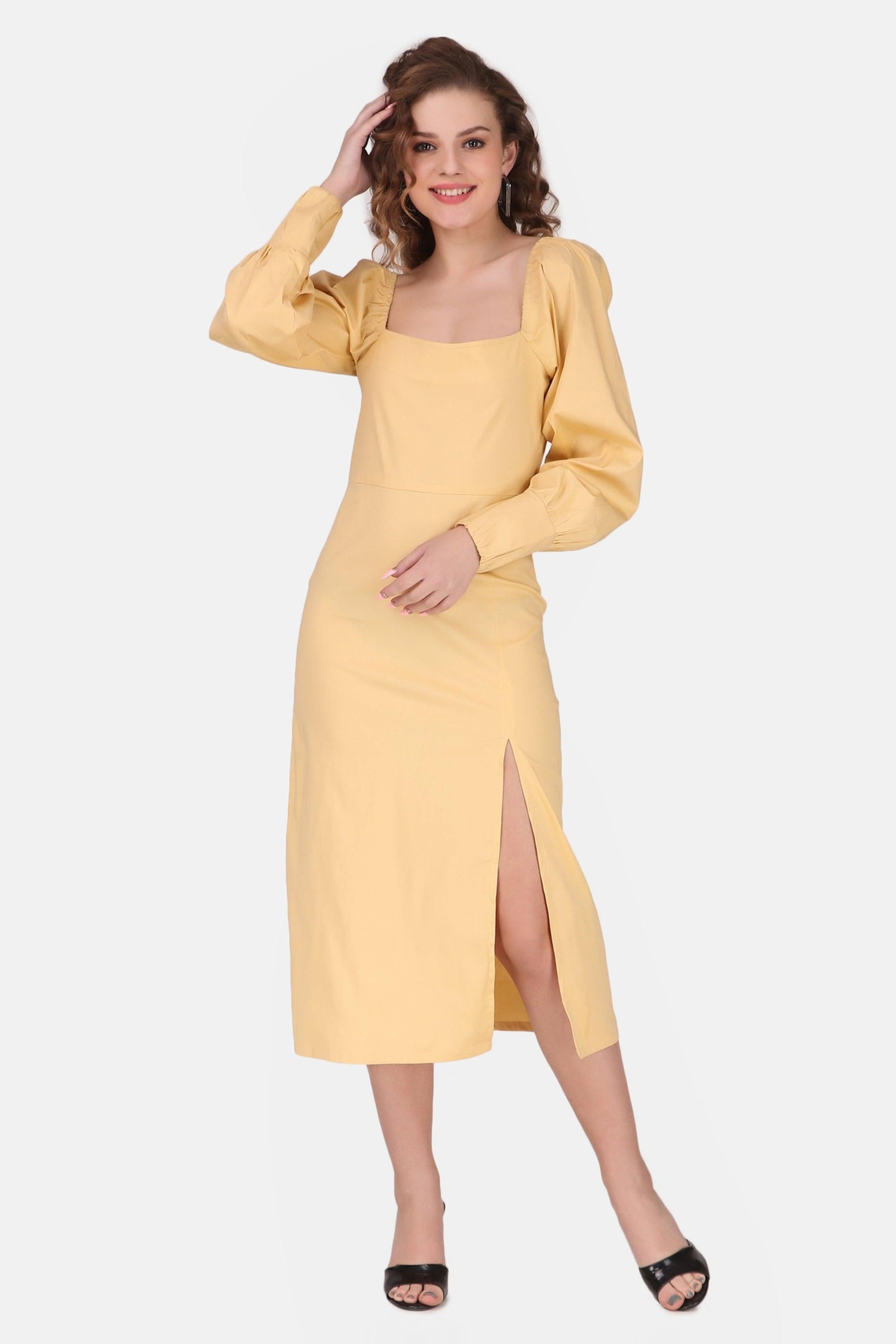 French Style Dress - Lemon