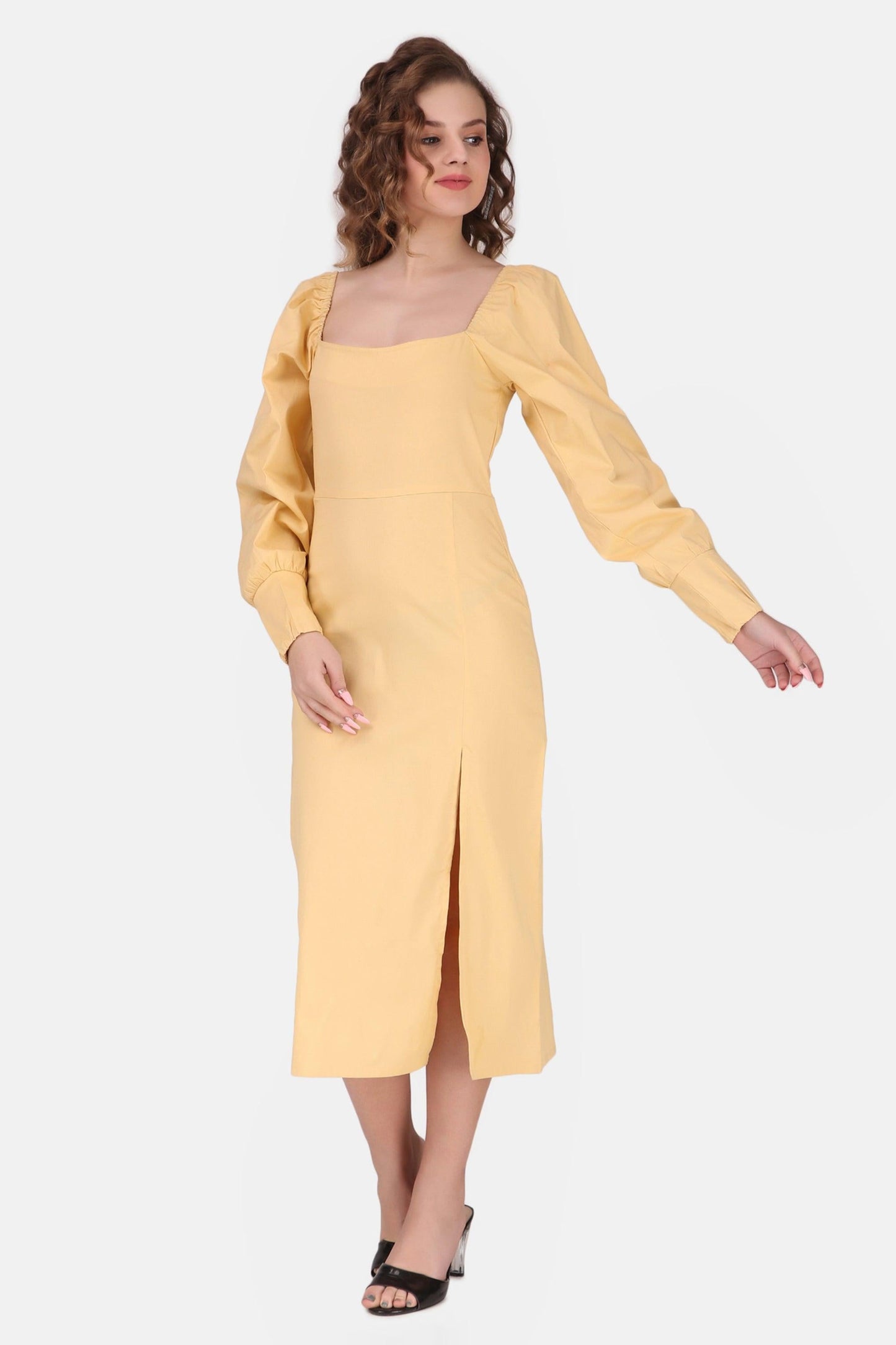 French Style Dress - Lemon