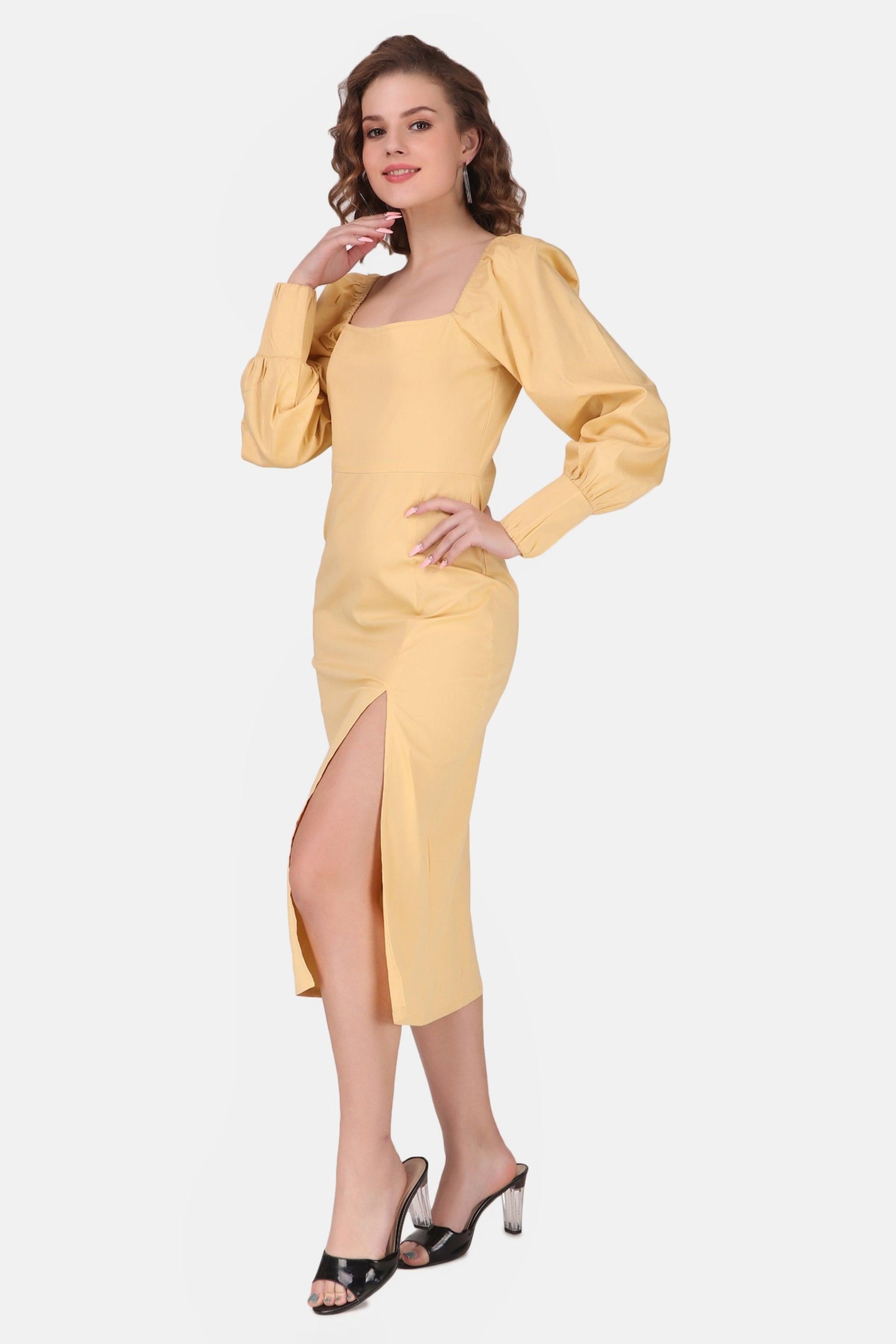 French Style Dress - Lemon