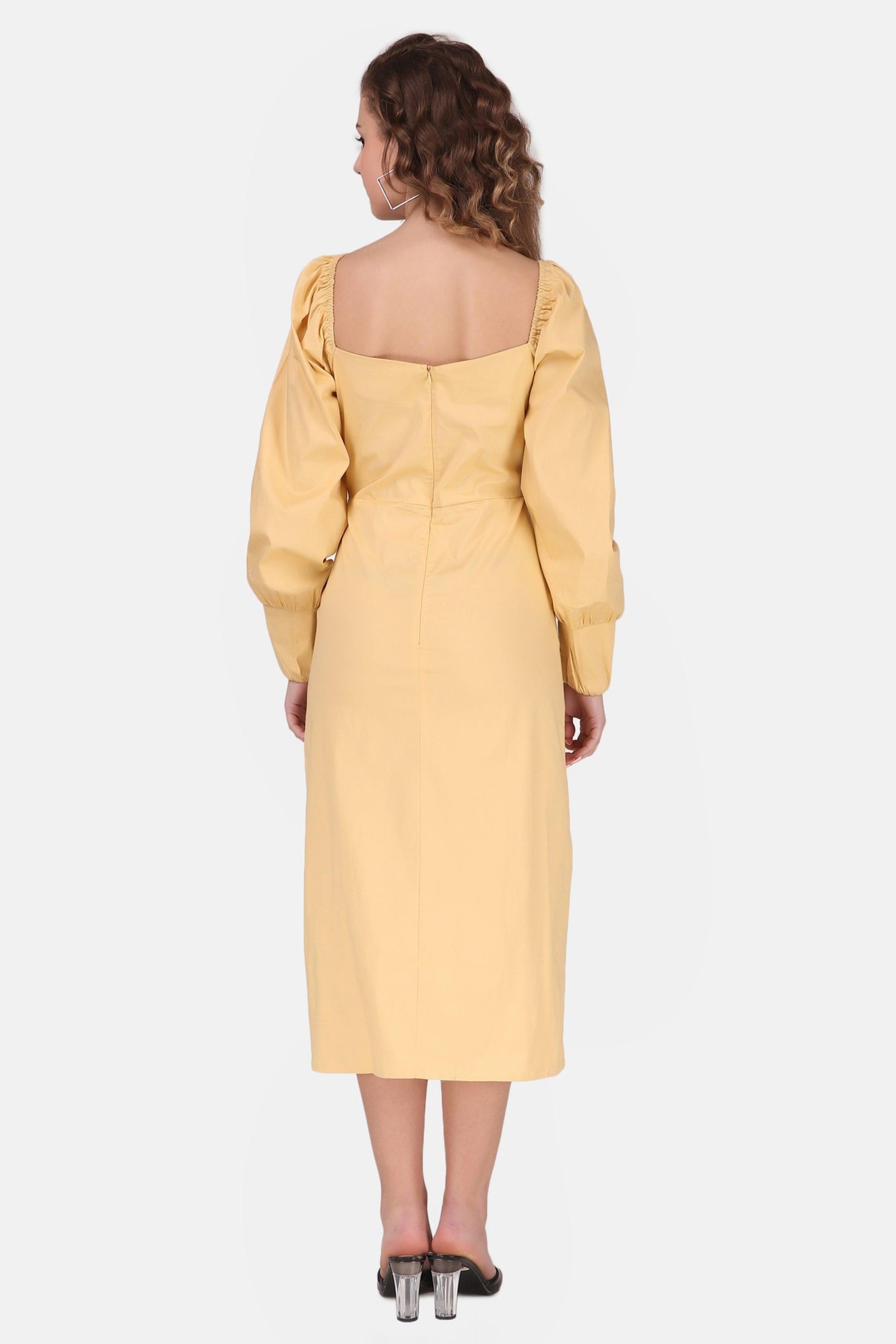 French Style Dress - Lemon