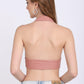 Peach Halter Neck Top