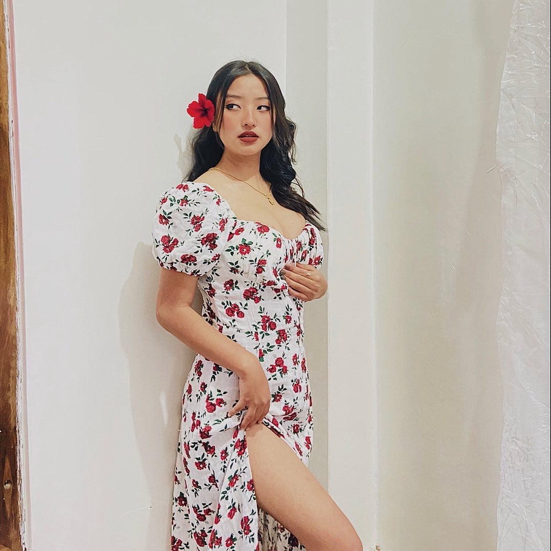 Madison White floral dress 