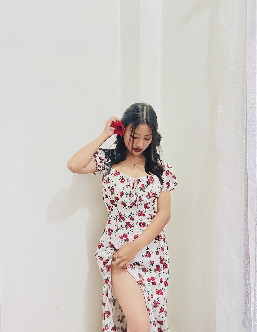 Madison White floral dress 